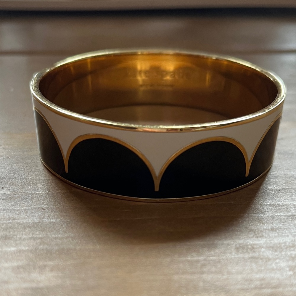 Kate Spade Ahead of the Curve Black and White Bangle Bracelet